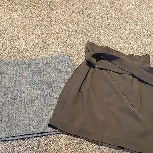 Express Gray and Brown Pencil Skirts